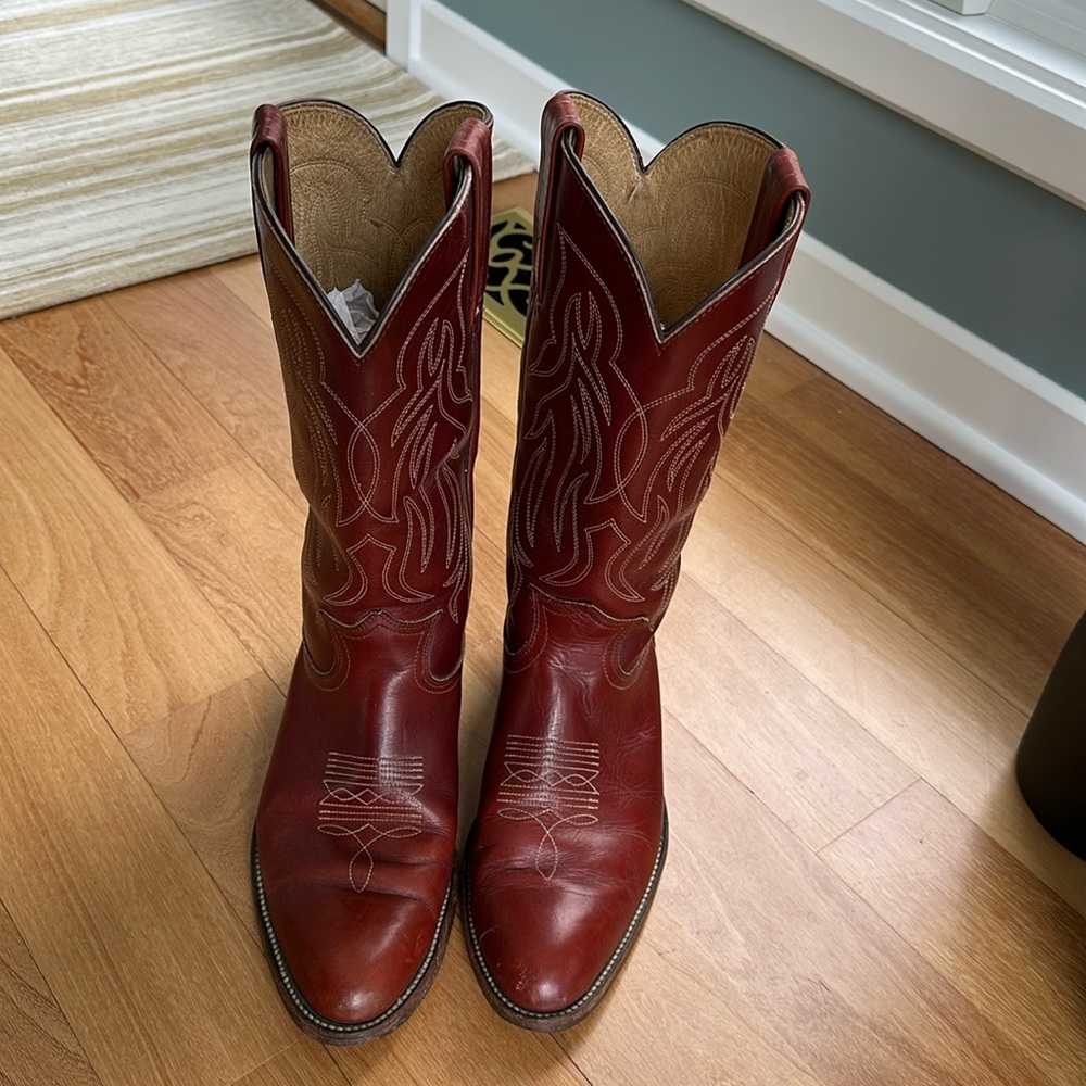 Frye Deep Red Western Boots